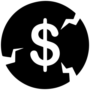 broken money icon